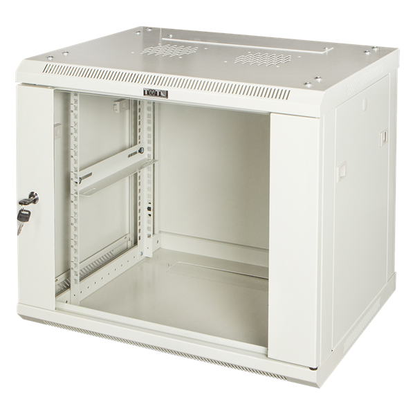 Шкаф настенный серии Pro, 27U 600x600, стеклянная дверь (TWT-CBWPG-27U-6x6-GY)