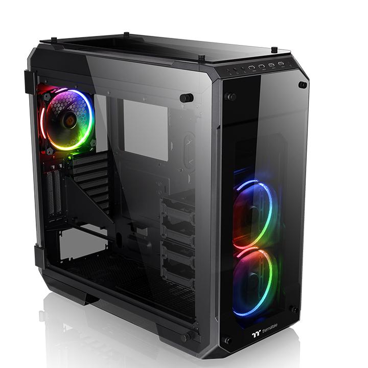 Картинка - Корпус Thermaltake View 71 TG RGB черный без БП ATX 9x120mm 3x140mm 2xUSB2.0 2xUSB3.0 audio bott PSU CA-1I7-00F1WN-01