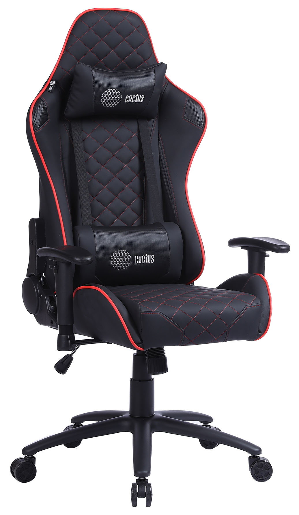 Кресло игровое Cactus CS-CHR-030BLR черный/красный эко.кожа металл