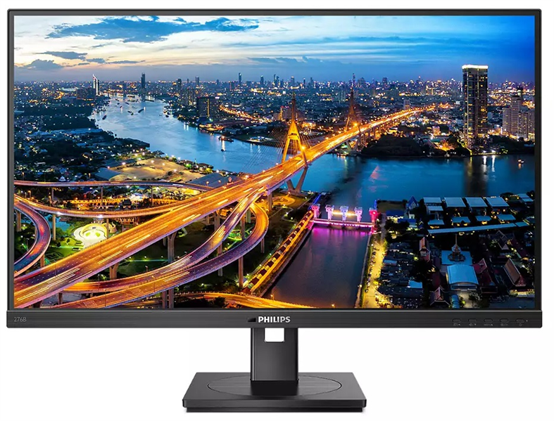 Картинка - Монитор 27" Philips 276B1 2560x1440 75Гц IPS LED 16:9 4ms 2*HDMI DP 4*USB3.2 USB-C 50M:1 1000:1 178/178 300cd HAS Pivot Tilt Swivel Speakers Black (276B1/00) 276B1/00