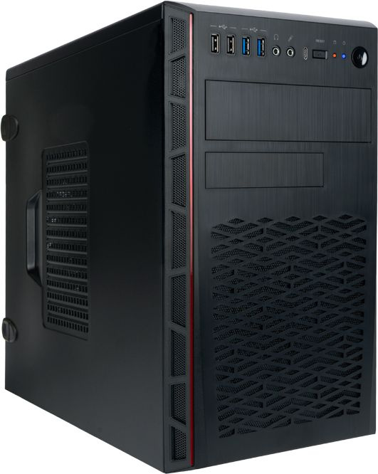 Картинка - Корпус Inwin EMR065BL RB-S500HQ70 черный 450W mATX 2xUSB2.0 2xUSB3.0 audio bott PSU EMR065BL RB-S500HQ70