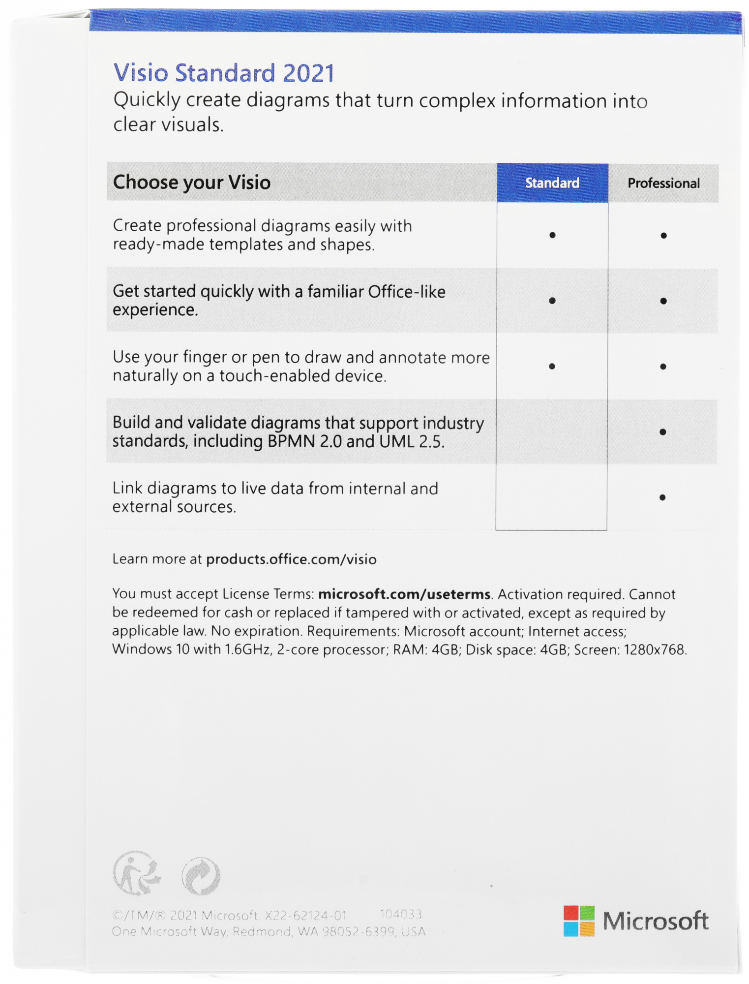 Купить Офисное приложение Microsoft Visio Standard 2021 Win English  Medialess P8 (D86-05954) в интернет-магазине Неватека по выгодной цене с  доставкой, характеристики, фотографии - Санкт-Петербург