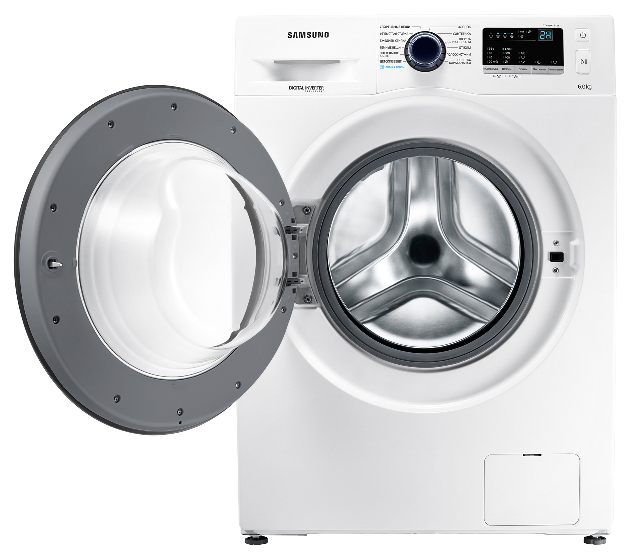 Купить Стиральная машина Samsung WW60J32G0PW/LD класс: A загр.фронтальная  макс.:6кг белый в интернет-магазине Неватека по выгодной цене с доставкой,  характеристики, фотографии - Санкт-Петербург