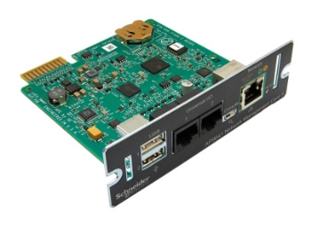 Карта управления ИБП третьего поколения с мониторингом параметров окружающей среды APC by Schneider Electric AP9641