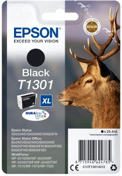 Картридж струйный Epson T1301 C13T13014012 черный (945стр.) (25.4мл) для Epson B42WD