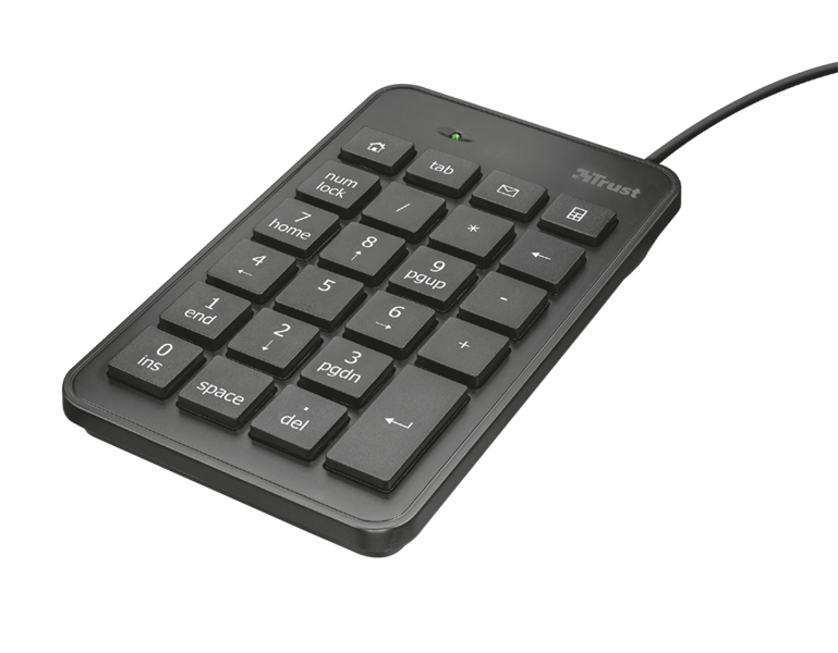 Numpad. Клавиатура Trust USB. Trust Xalas 22221 Black USB. Цифровой блок проводная. 2.Цифровая клавиатура (Numeric Keypad).