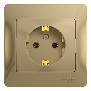Systeme electric GSL000442 GLOSSA РОЗЕТКА с заземлением, 16А, в сборе, ТИТАН