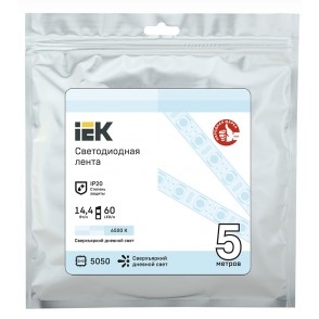 IEK LSR2-2-060-20-3-05 Лента LED 5м LSR-5050W60-14,4-IP20-12В белая