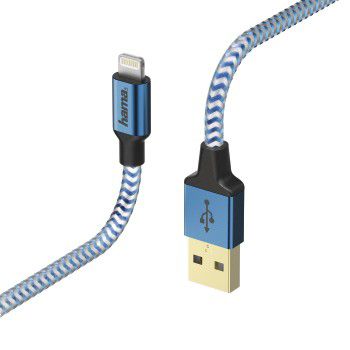 Картинка - Кабель Hama 00178300 Lightning (m) USB A (m) 1.5м синий 00178300