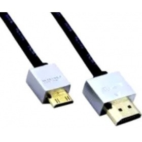 Кабель HDMI-19M --MiniHDMI-19M ver 2.0+3D/Ethernet,1.8m метал разъемы VCOM <CG506AC-1.8M>
