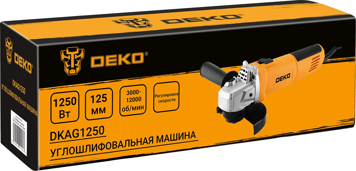 Углошлифовальная машина DEKO DKAG1250