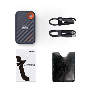 SSD накопитель Netac ZX20 II 1TB USB 3.2 Gen 2 Type-C External Magnetic Portable SSD, R/W up to 2000MB/1800MB/s, with USB C to A cable and 20Gbps USB C to C cable 3Y wty