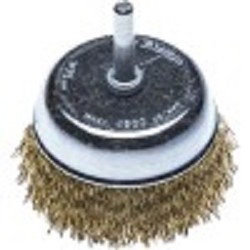 ЗУБР "ПРОФЕССИОНАЛ". Щетка чашечная для дрели, витая латунированная стальная проволока 0,3мм, 75мм [3525-075_z02]