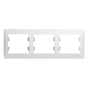 Systeme electric GSL000103 GLOSSA 3-постовая РАМКА, горизонтальная, БЕЛЫЙ