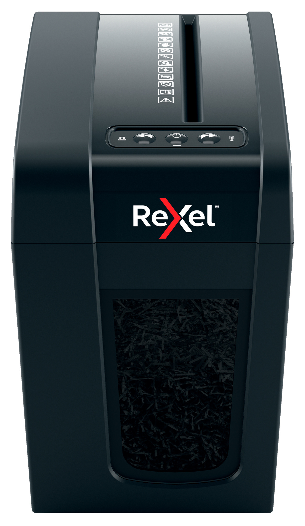 Картинка - Шредер Rexel SECURE X6-SL EU черный (секр.P-4)/фрагменты/6лист./10лтр./скрепки/скобы