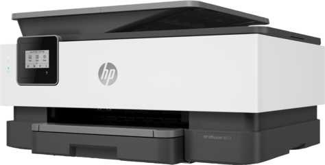 Картинка - МФУ струйный HP OfficeJet 8013 (1KR70B) A4 Duplex WiFi черный/белый