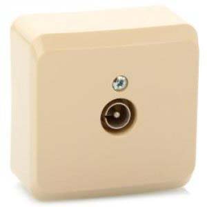 Systeme electric TVA-002K ЭТЮД О/У телевизионная РОЗЕТКА, КРЕМОВЫЙ, Россия