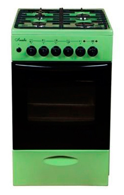 Плита Комбинированная Лысьва ЭГ 404 МС-2у зеленый (стеклянная крышка)