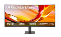 Монитор LG 34" 34U620B-B 1800R, 21:9, VA, UWQHD, 1ms, 300cd, 144Hz, 2xHDMI, DP, HAS