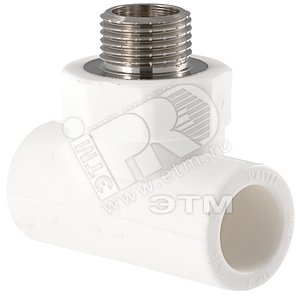 Тройник комбинированный 32x1/2' НР полипропиленовый PPR белый