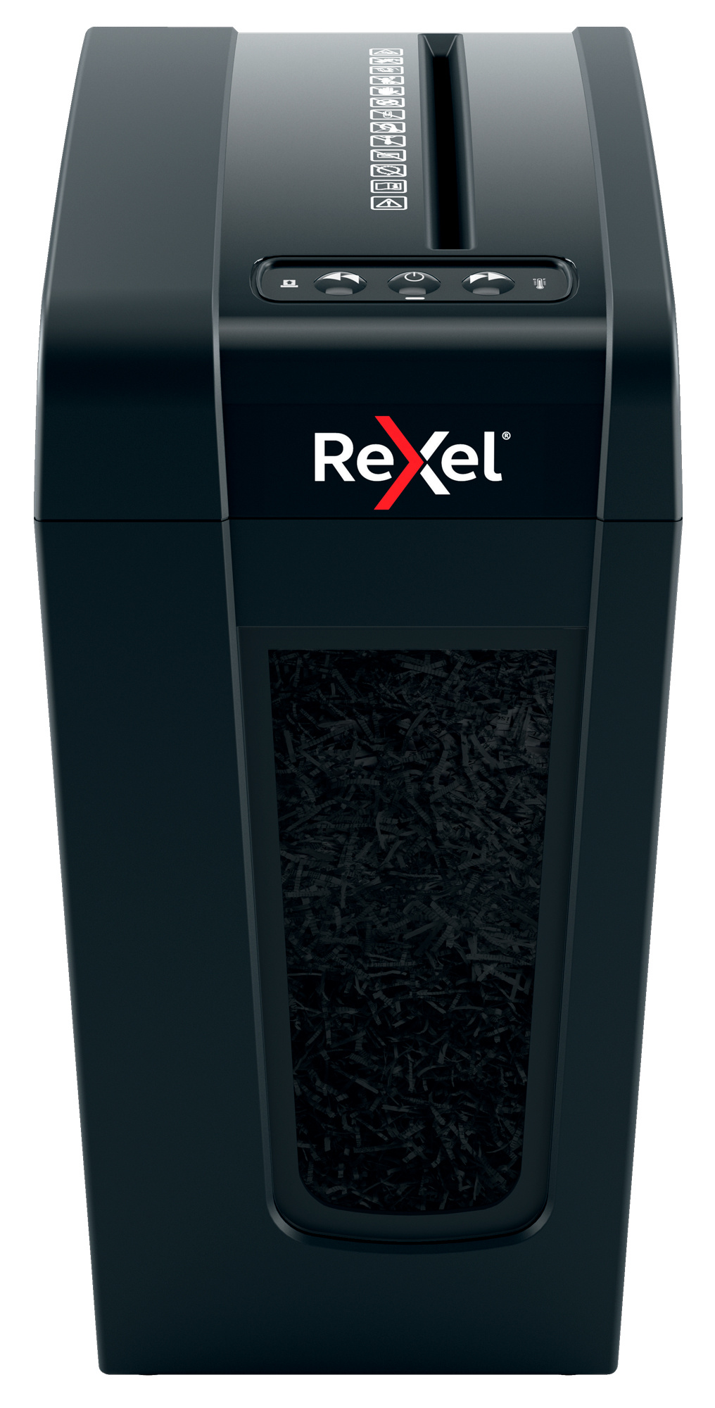 Картинка - Шредер Rexel SECURE X8-SL EU черный (секр.P-4)/фрагменты/8лист./14лтр./скрепки/скобы