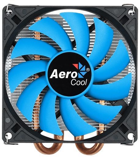 Картинка - Устройство охлаждения(кулер) Aerocool Verkho 2 Slim Soc-FM2+/AM2+/AM3+/AM4/1150/1151/1155 4-pin 18-27dB Al+Cu 105W 403gr Ret