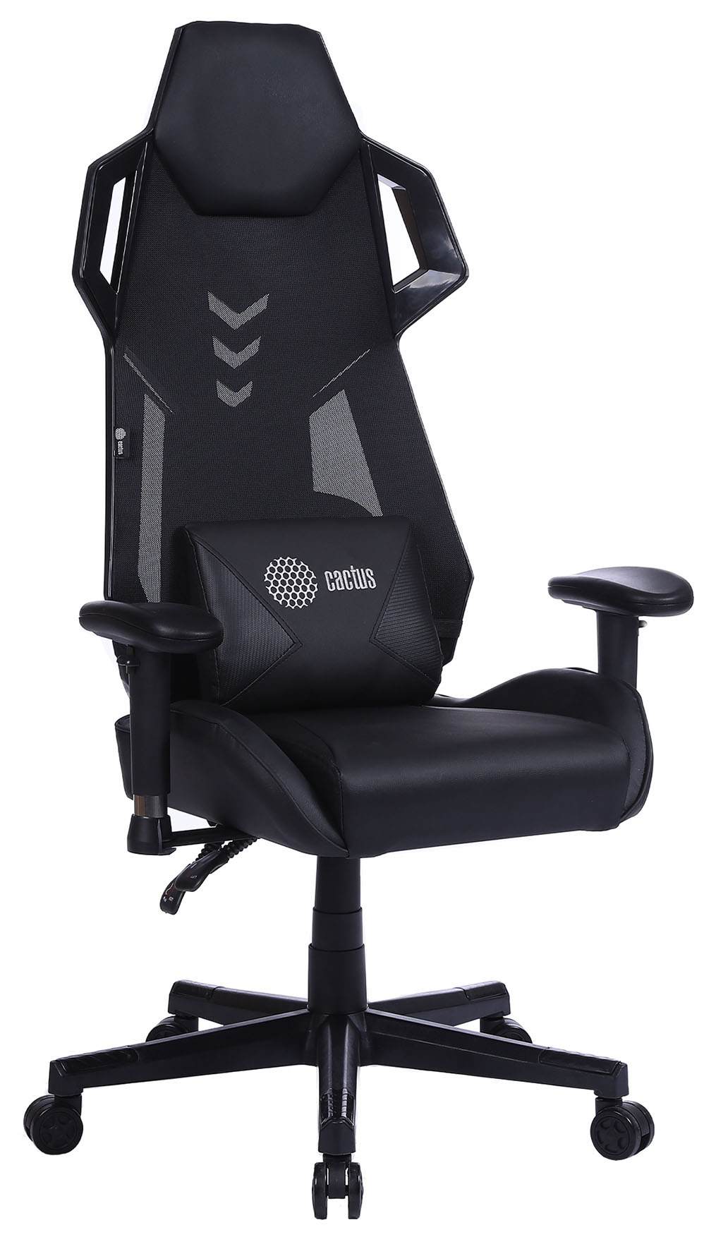 Кресло игровое Cactus CS-CHR-090BL черный эко.кожа пластик