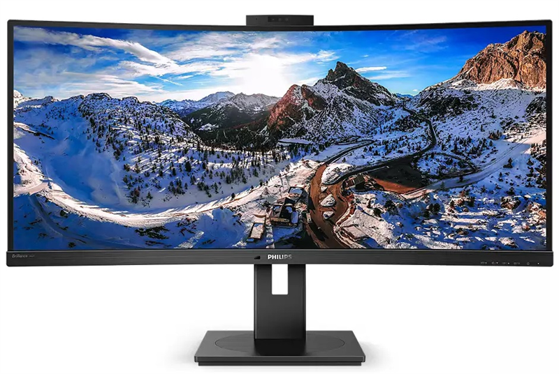 Картинка - Монитор 34" 346P1CRH 3440x1440 100 Гц IPS W-LED 21:9 4ms HDMI DP 4*USB3.2 USB-C 3.2  80M:1 3000:1 178/178 500cd HAS Tilt Swivel Speakers Black (346P1CRH/00)