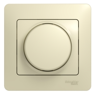 Systeme electric GSL000234 GLOSSA СВЕТОРЕГУЛЯТОР (диммер) поворотный, 300Вт, в сборе, БЕЖЕВЫЙ