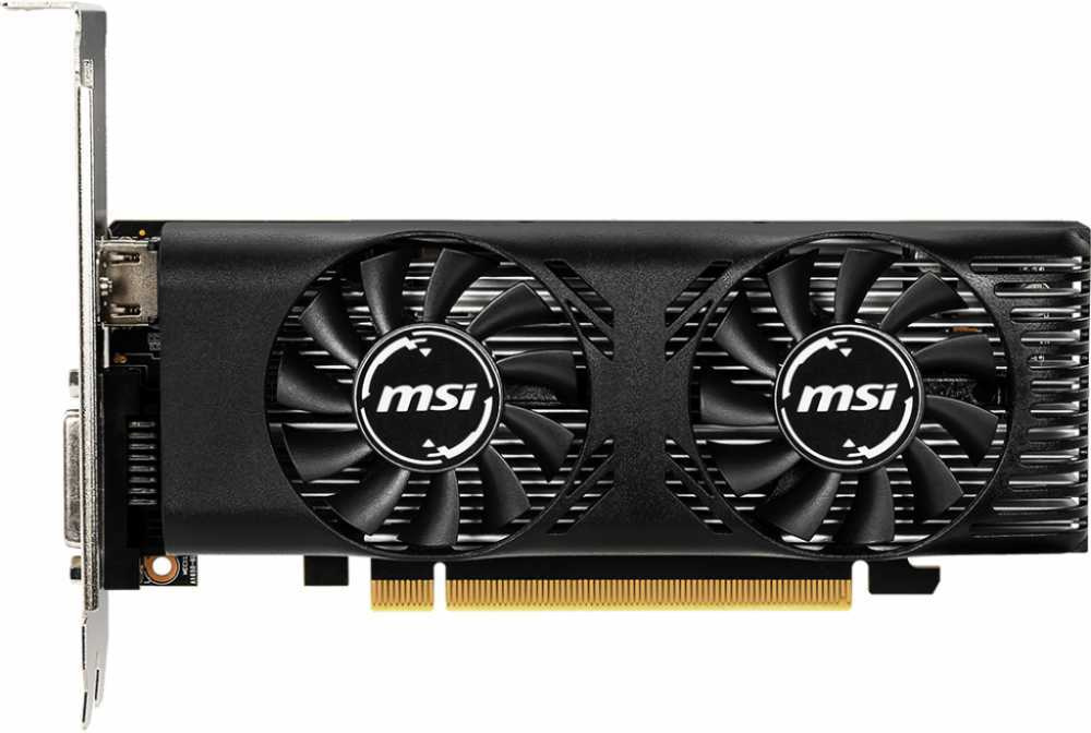 Картинка - Видеокарта MSI PCI-E GTX 1650 4GT LP nVidia GeForce GTX 1650 4096Mb 128bit GDDR5 1485/8000 DVIx1/HDMIx1/HDCP Ret low profile GTX 1650 4GT LP