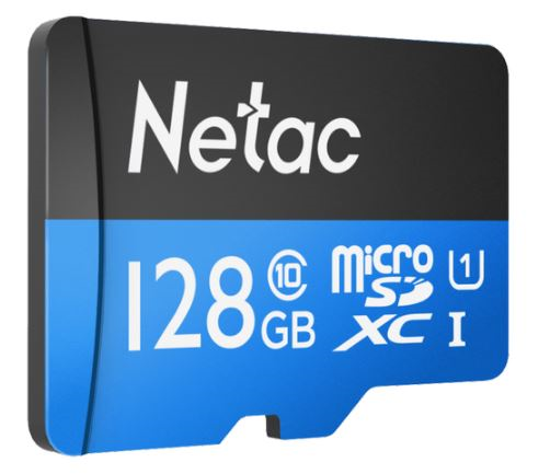 Картинка - Карта памяти Netac P500 Standard MicroSDXC 128GB U1/C10 up to 90MB/s, retail pack with SD Adapter