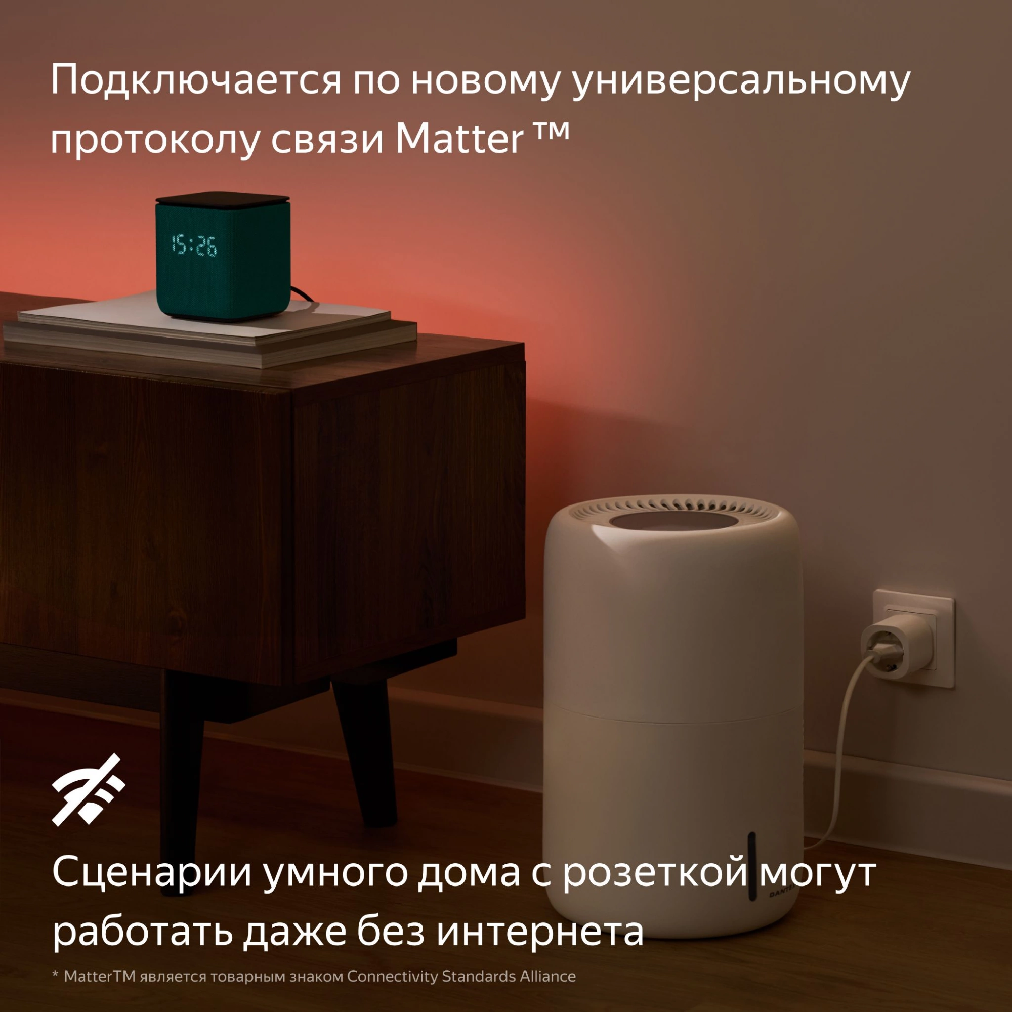 Yandex Умная розетка Matter, черный (YNDX-00540BLK)