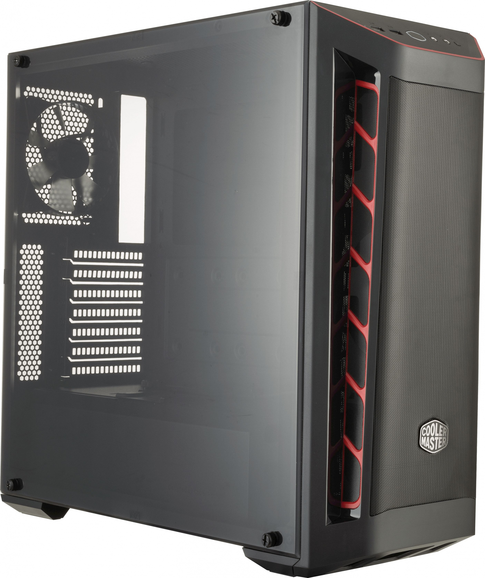 Картинка - Корпус Cooler Master MasterBox MB511 Mesh RED черный без БП ATX 4x120mm 3x140mm 2xUSB3.0 audio bott PSU MCB-B511D-KANN-S00