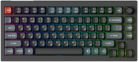 Компактная (75%) механическая клавиатура Keychron V1 Ultra - 3 типа подключения, 81 клавиша, частота опроса 8K, цвет Black, переключатели Keychron Silk POM Brown