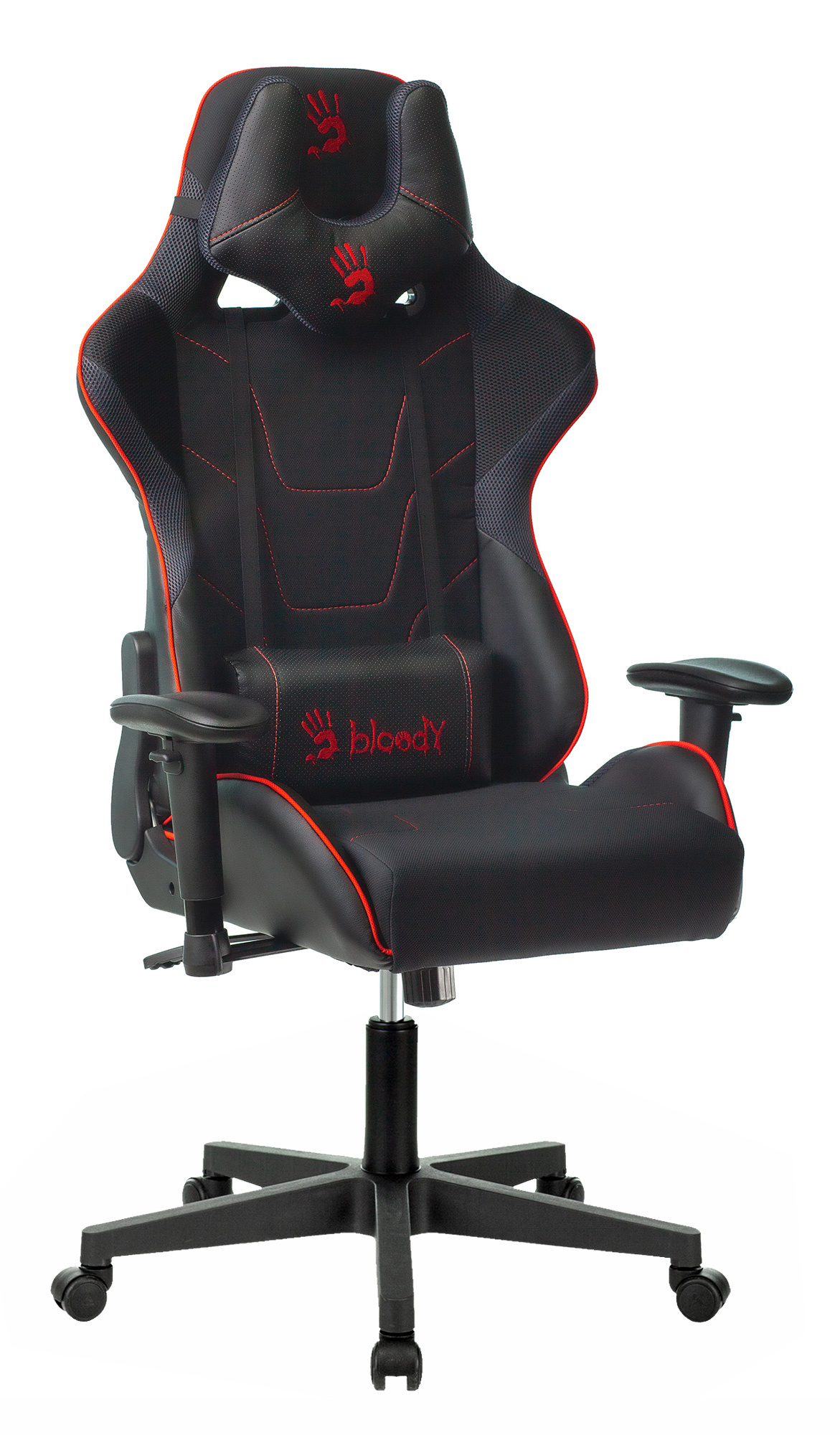 Кресло игровое A4Tech Bloody GC-400 черный/красный крестовина