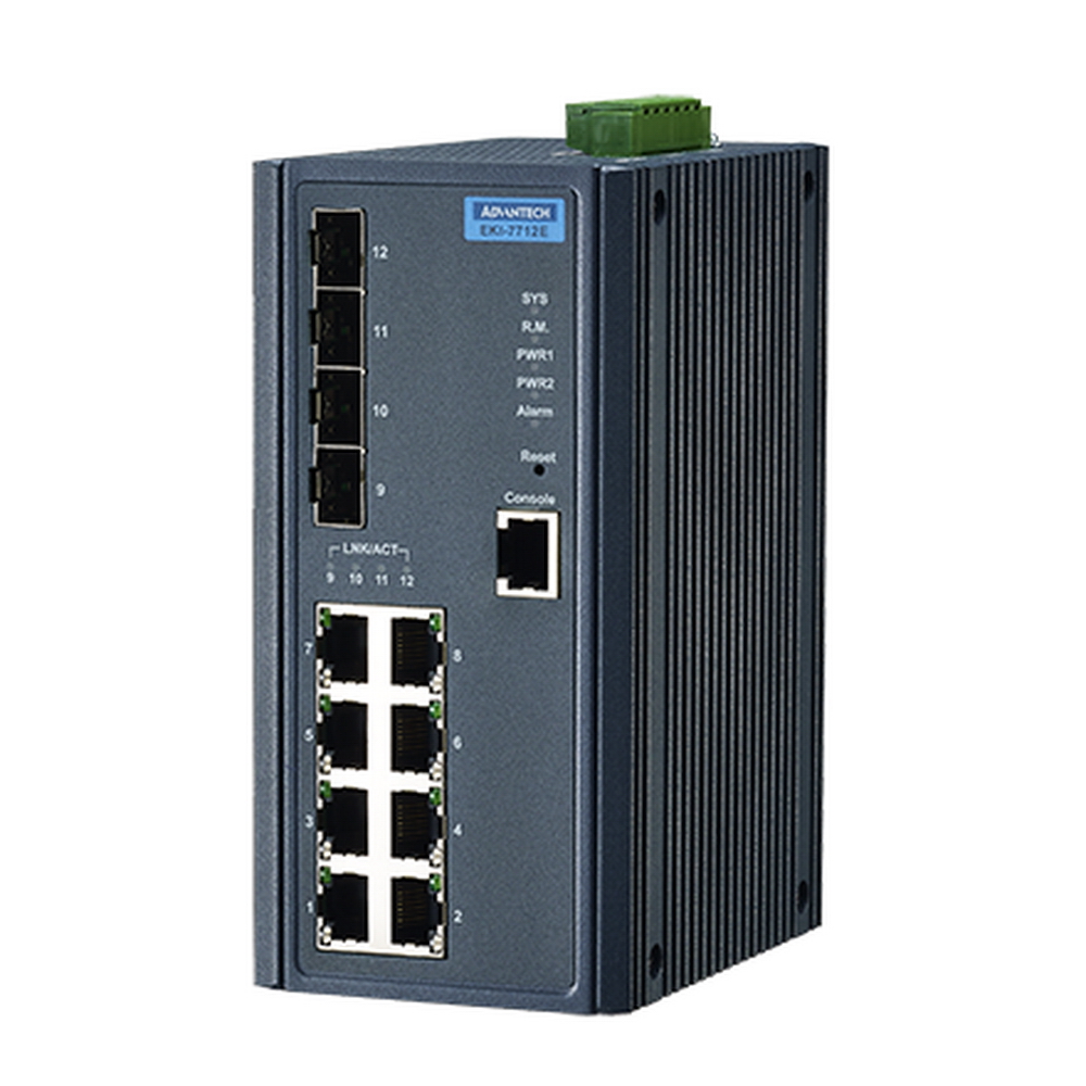 Управляемый коммутатор. Eki-7710g-2cpi. Неуправляемый коммутатор PROFINET. Advantech PWR-242-AE. Eki-8510g-2fi.