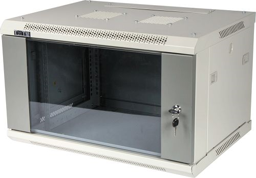 Шкаф настенный серии Pro, 15U 600x800, стеклянная дверь (TWT-CBWPG-15U-6x8-GY)