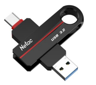Флеш Диск Netac US18 128Gb <NT03US18C-128G-32BK>, USB3.2+TypeC