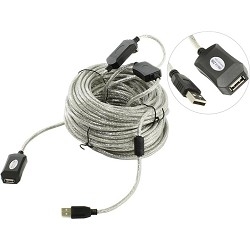 Aopen Кабель-адаптер USB2.0-repeater, удлинительный активный <Am-->Af> 25м (ACU823-25M) [6938510851352]