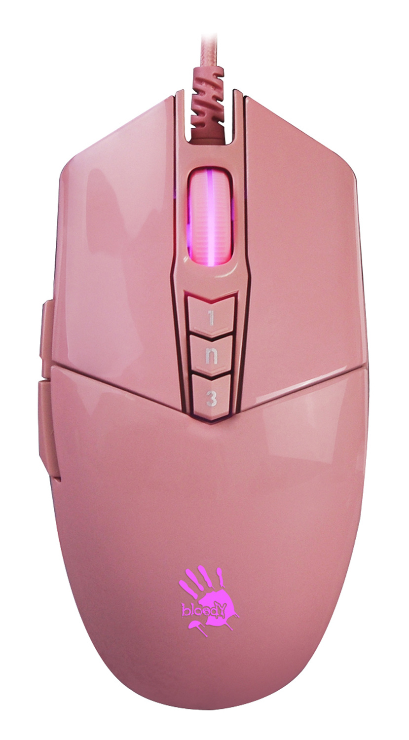 Картинка - Мышь A4Tech Bloody P91s розовый оптическая (8000dpi) USB (8but) P91S PINK ACTIVATED