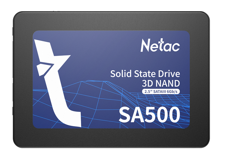 Картинка - Ssd накопитель Netac SSD SA500 2.5 SATAIII 3D NAND 256GB, R/W up to 520/450MB/s, 3y wty (NT01SA500-256-S3X) NT01SA500-256-S3X