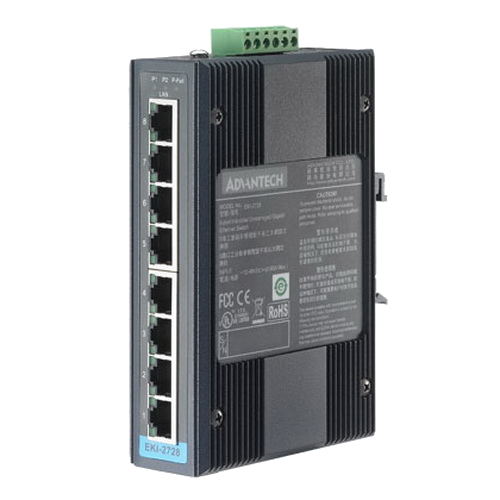 Advantech EKI-2728 – 8-Port Gigabit Unmanaged Eth Produktbild-Vorschau 3