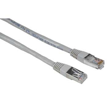 Картинка - Патч-корд Hama H-30590 STP cat5E 10м серый RJ-45 (m)-RJ-45 (m) 00030590