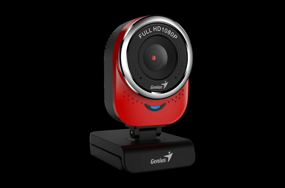 Веб-камера Genius QCAM 6000, USB 2.0, 1920 X 1080, 2.0MPX, микрофон,. Genius QCAM 6000 (красный). Веб камера фото.