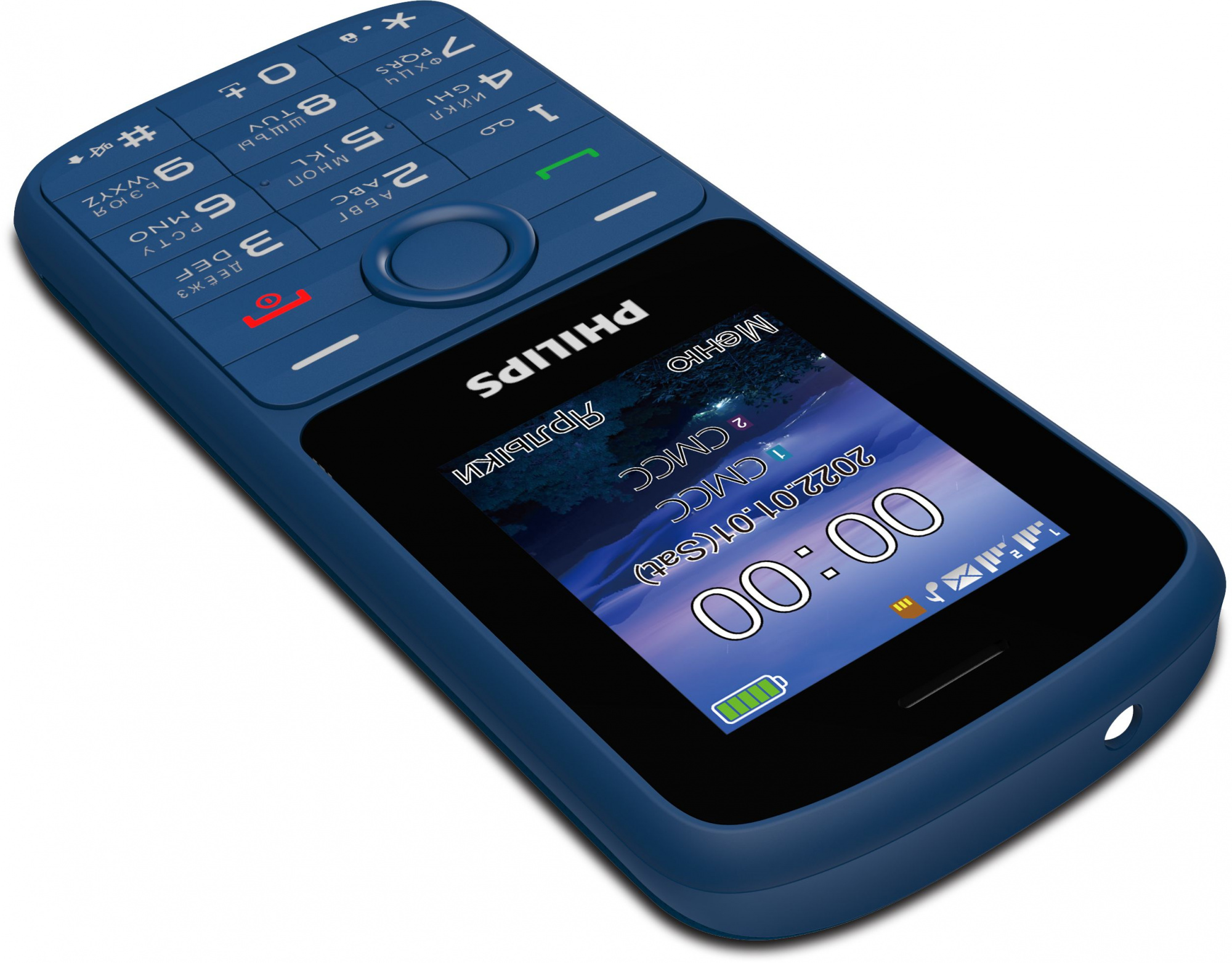 Купить Мобильный телефон Philips E2101 Xenium синий моноблок 2Sim 1.77