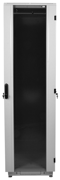 Шкаф телекоммуникационный напольный 33U (600x600) дверь стекло, чёрный (ШТК-М-33.6.6-1ААА-9005)