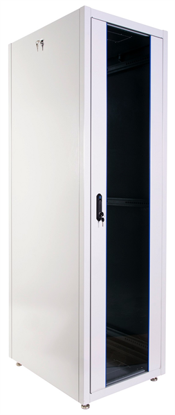 Шкаф телекоммуникационный напольный ЭКОНОМ 42U (600  600) дверь стекло, дверь металл (ШТК-Э-42.6.6-13АА)