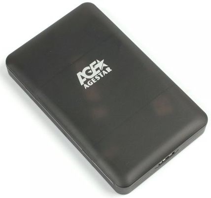 Картинка - Внешний корпус для HDD/SSD AgeStar 31UBCP3 SATA пластик черный 2.5"