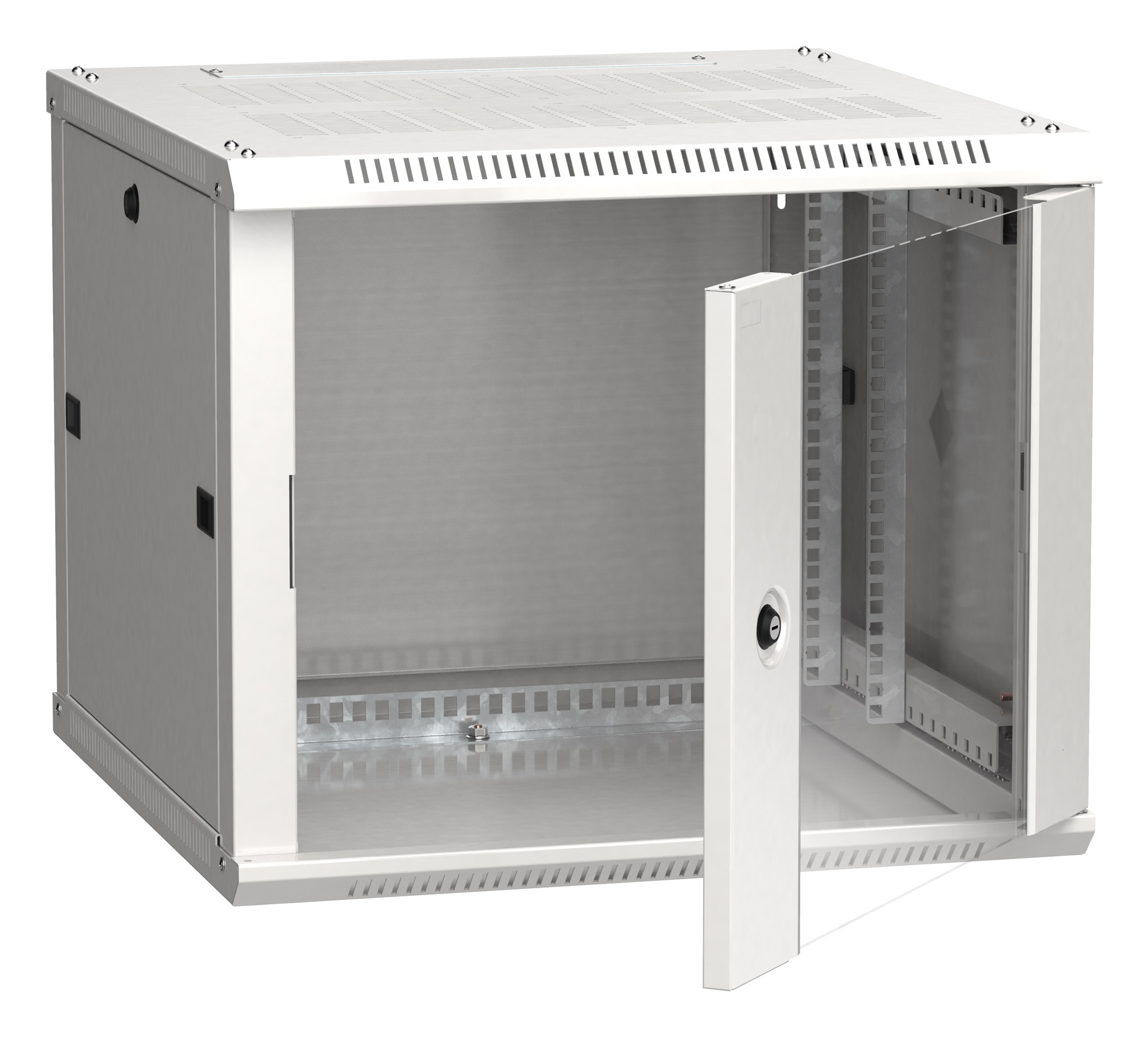 Шкаф монтажный ITK LINEA W (LWR3-06U66-GF) настенный 6U 600x600мм пер.дв.стекл 90кг серый 500мм 200град. IP20 IK08