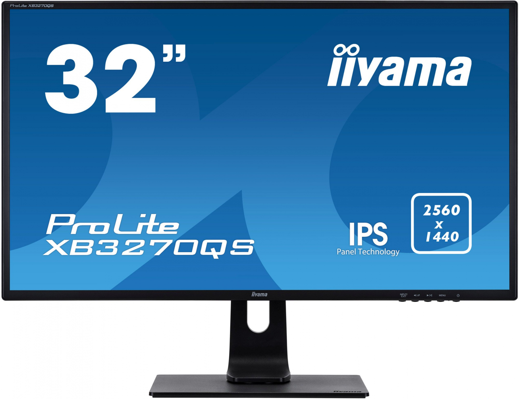 Картинка - Монитор Iiyama 31.5" ProLite XB3270QS-B1 черный IPS 4ms 16:9 DVI HDMI M/M матовая HAS Pivot 1200:1 250cd 178гр/178гр 2560x1440 DisplayPort Ultra HD 2K (1440p) 8.6кг